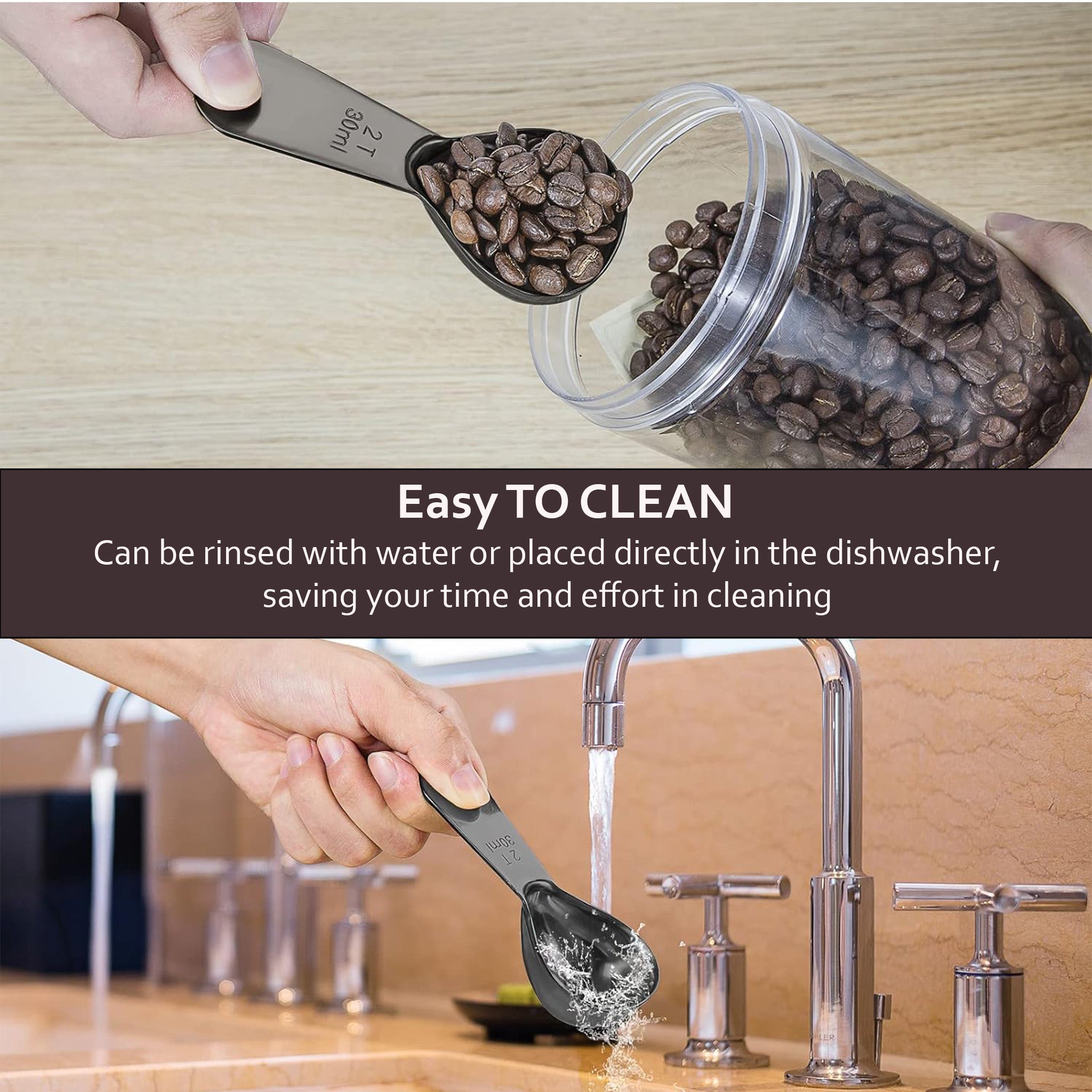Stainless Steel Measuring Spoons – 15ml & 30ml for Coffee & Baking
