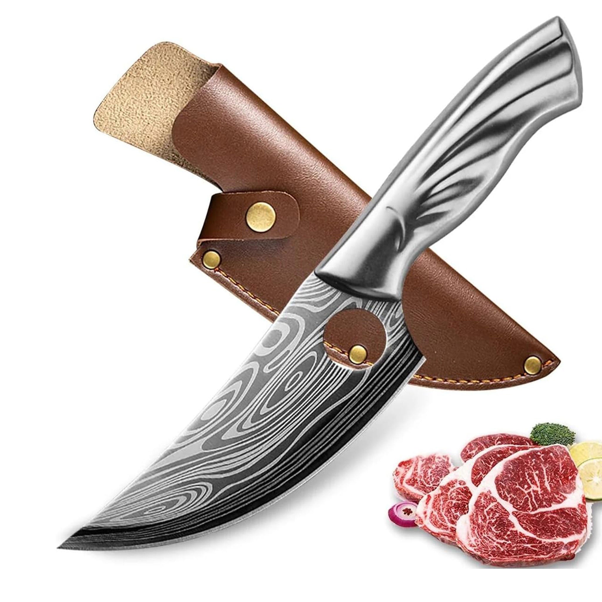 Handmade Forged Chef Butcher Knife Stainless Steel Cleaver for Meat Fish  Vegetables