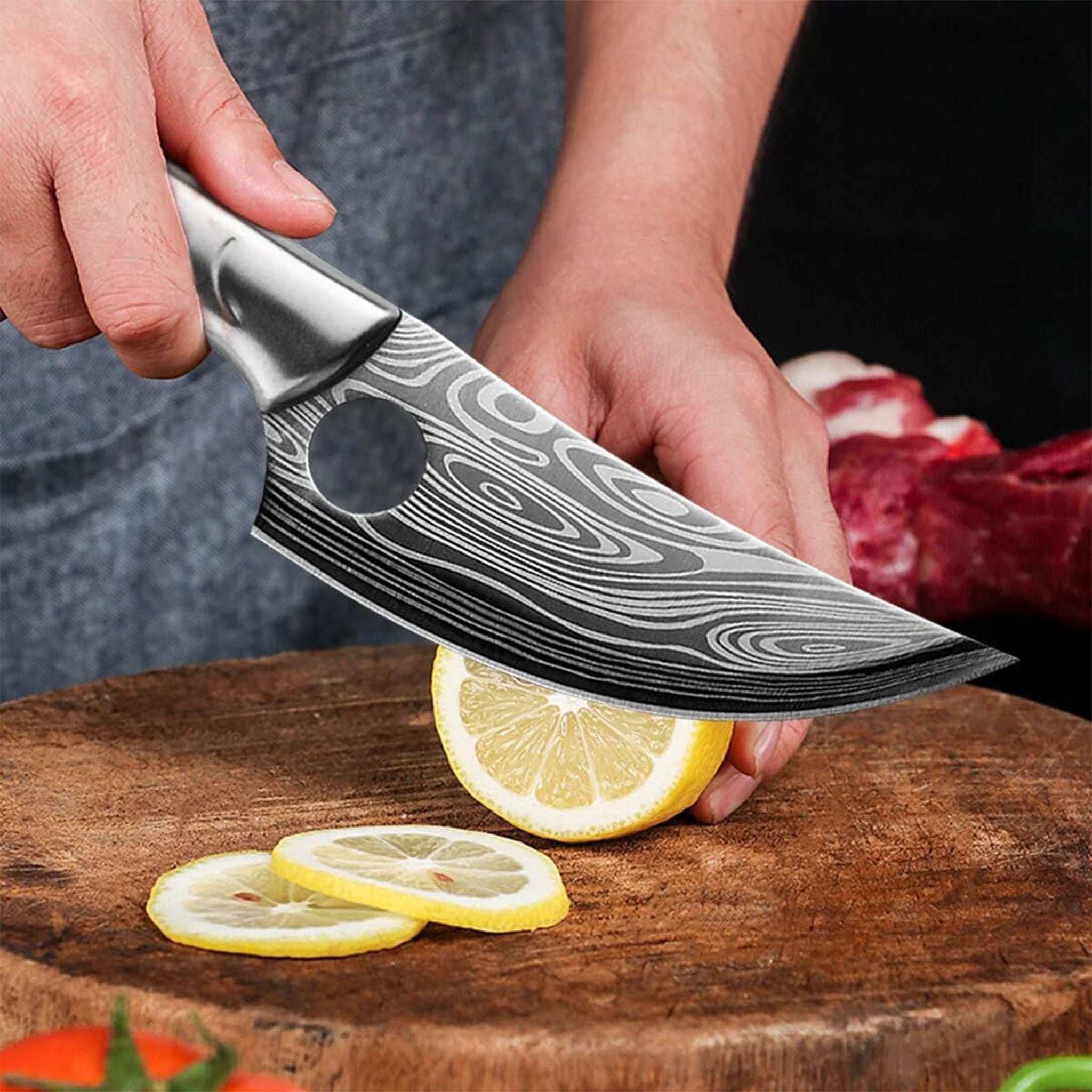 Handmade Forged Chef Butcher Knife Stainless Steel Cleaver for Meat Fish  Vegetables