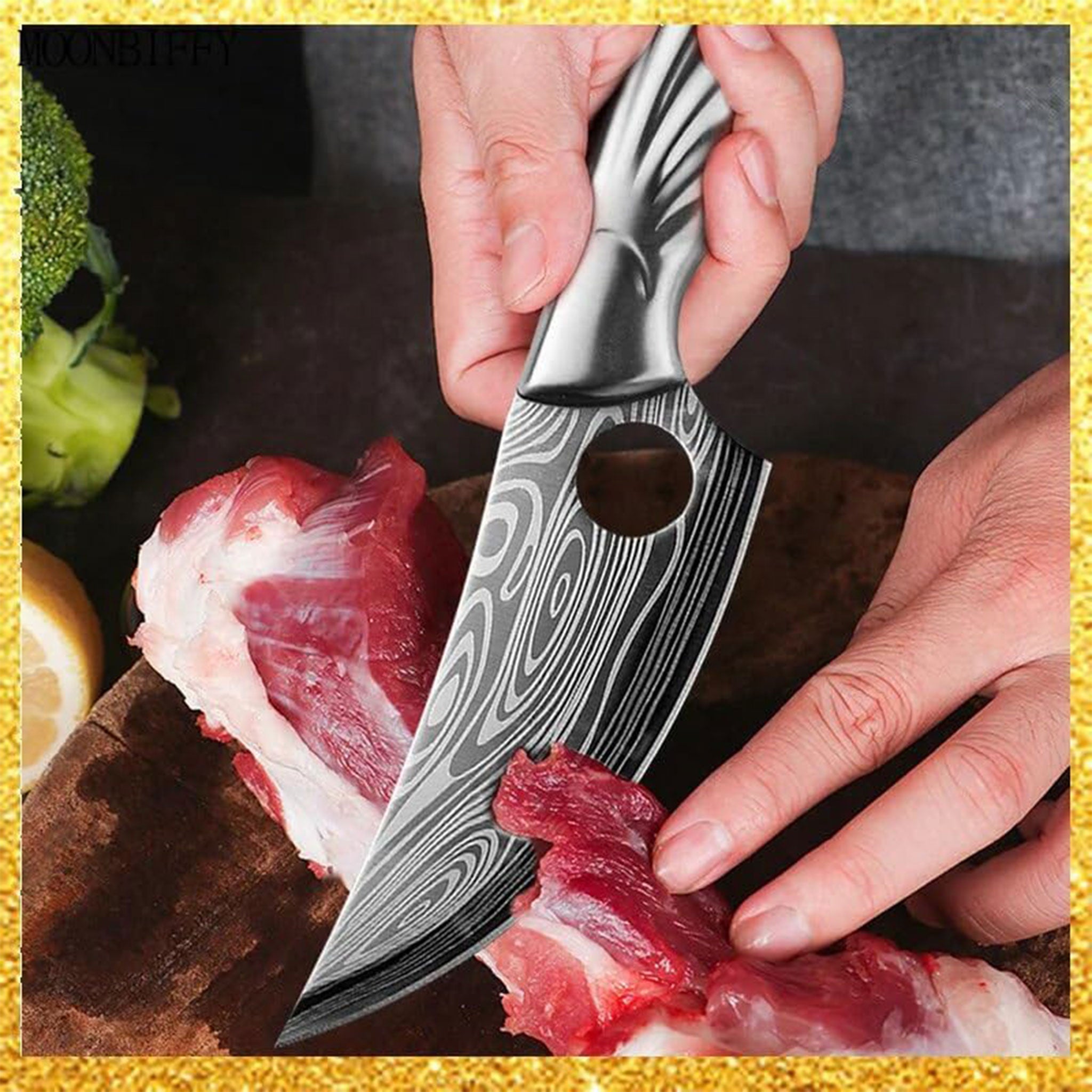 Handmade Forged Chef Butcher Knife Stainless Steel Cleaver for Meat Fish  Vegetables