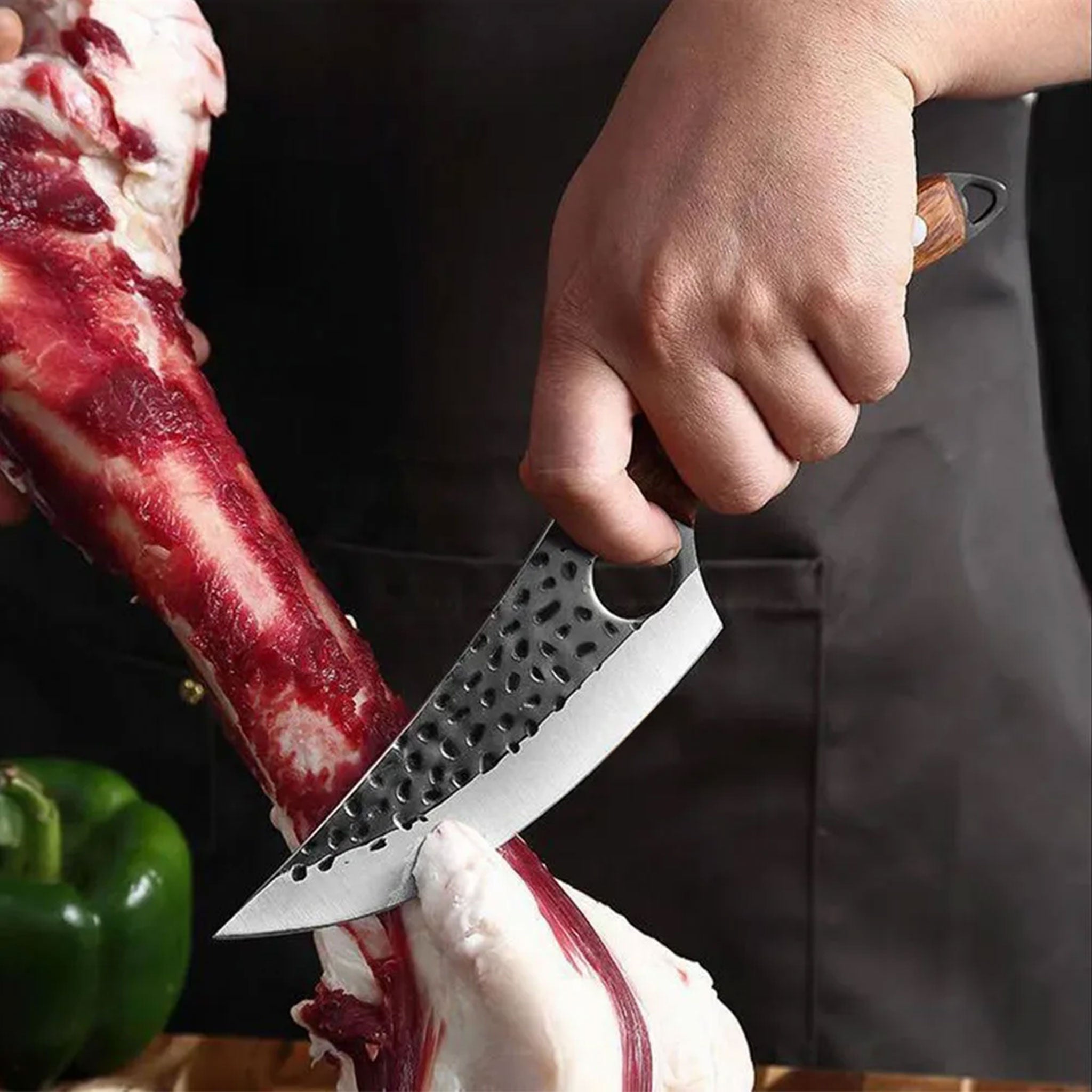 Handmade Forged Chef & Butcher Knife – Stainless Steel Cleaver for Meat, Fish & Vegetables