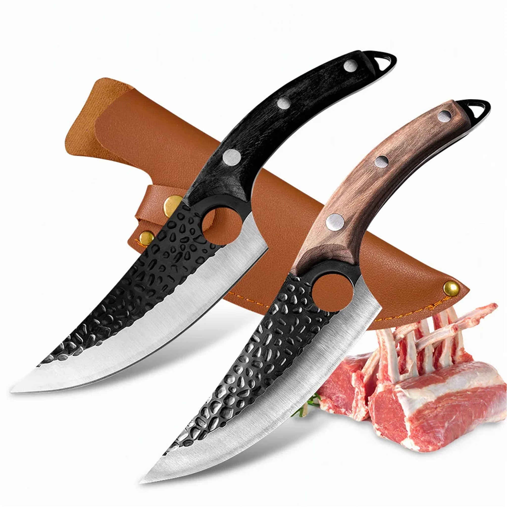 Handmade Forged Chef & Butcher Knife – Stainless Steel Cleaver for Meat, Fish & Vegetables