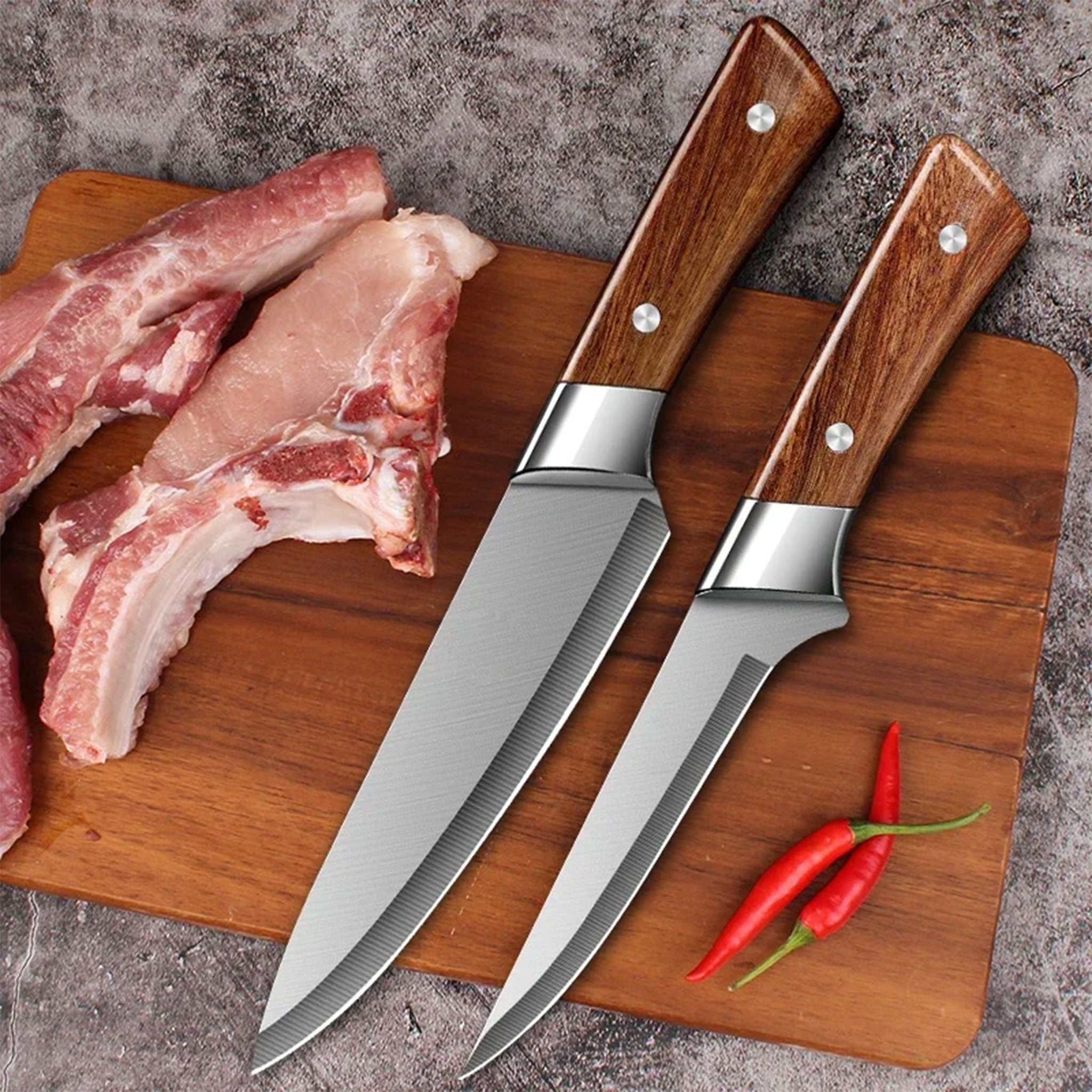 Handmade Stainless Steel Butcher & Boning Knife – Meat, Fish & Kitchen Slicing Tool