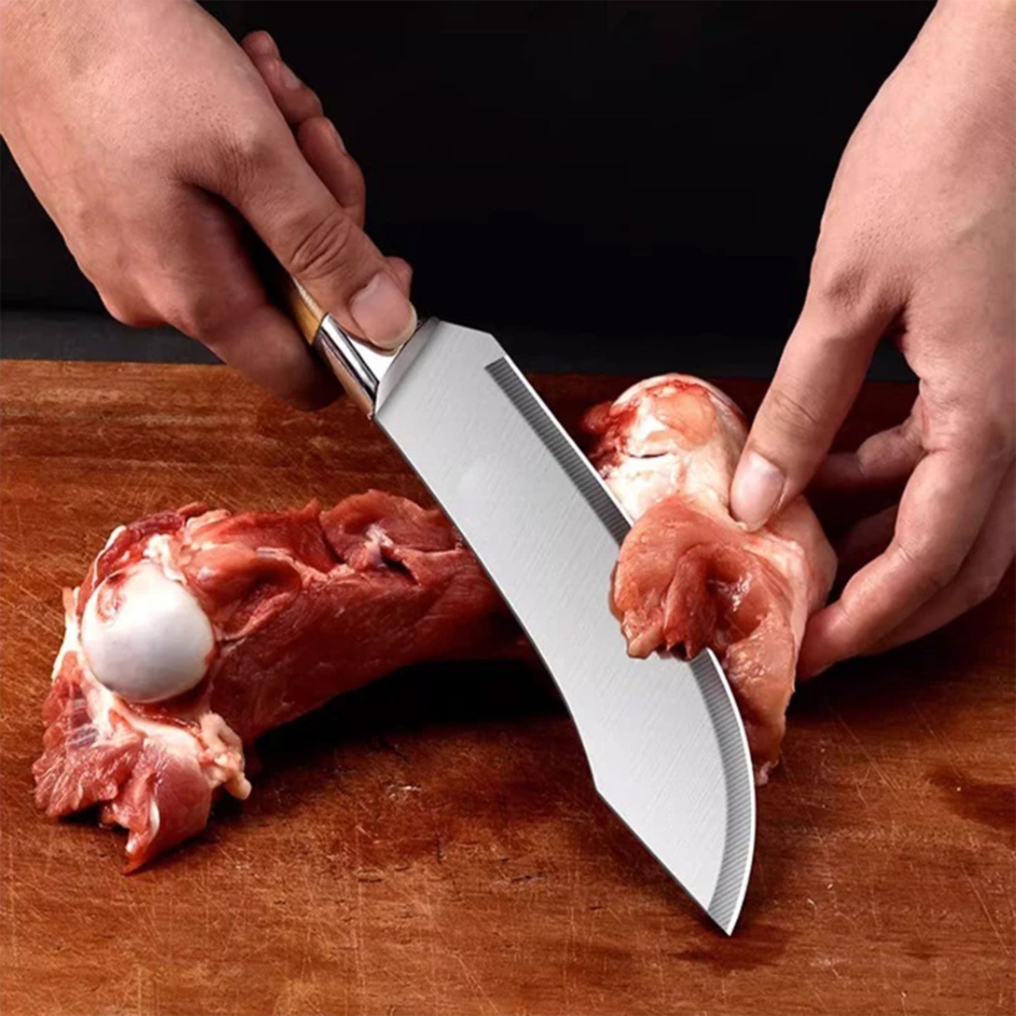 Handmade Stainless Steel Butcher & Boning Knife – Meat, Fish & Kitchen Slicing Tool