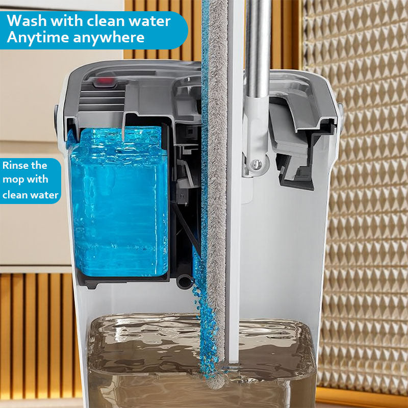 Hands-Free Dirt-Separating Flat Mop