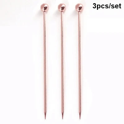 Cocktail Pick Stainless Steel Fruit Sticks Bar Tools Drink Stirring Sticks Martini Picks Party Wedding Accessory