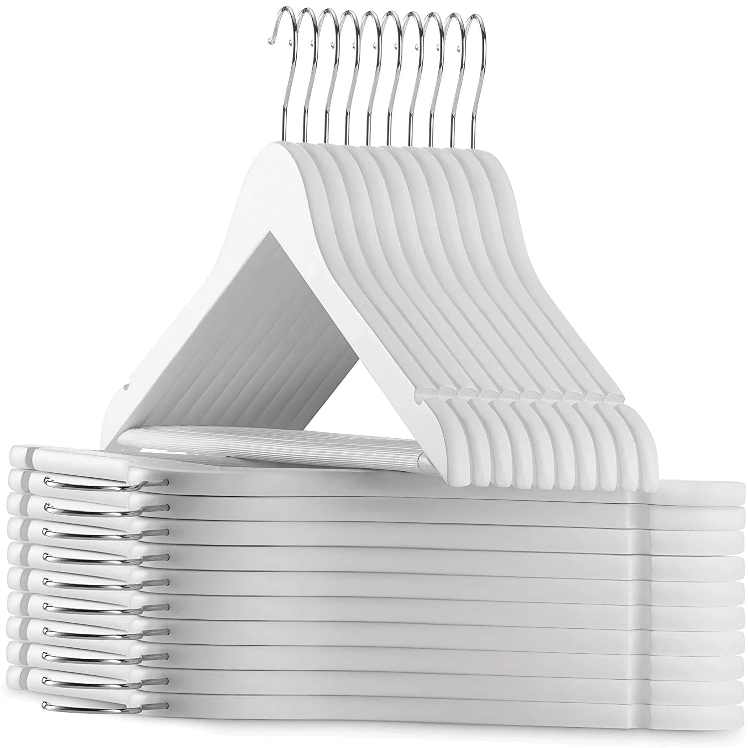High-Grade Wooden Suit Hangers for Camisole, Jacket, Pant, Dress Clothes Hangers