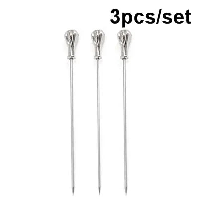 Cocktail Pick Stainless Steel Fruit Sticks Bar Tools Drink Stirring Sticks Martini Picks Party Wedding Accessory