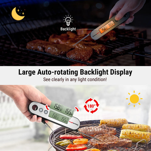 ThermoPro TP610 Rechargeable Digital Kitchen Cooking Thermometer For Meat Oven Barbecue Thermometer Backlight 2 In 1 Design