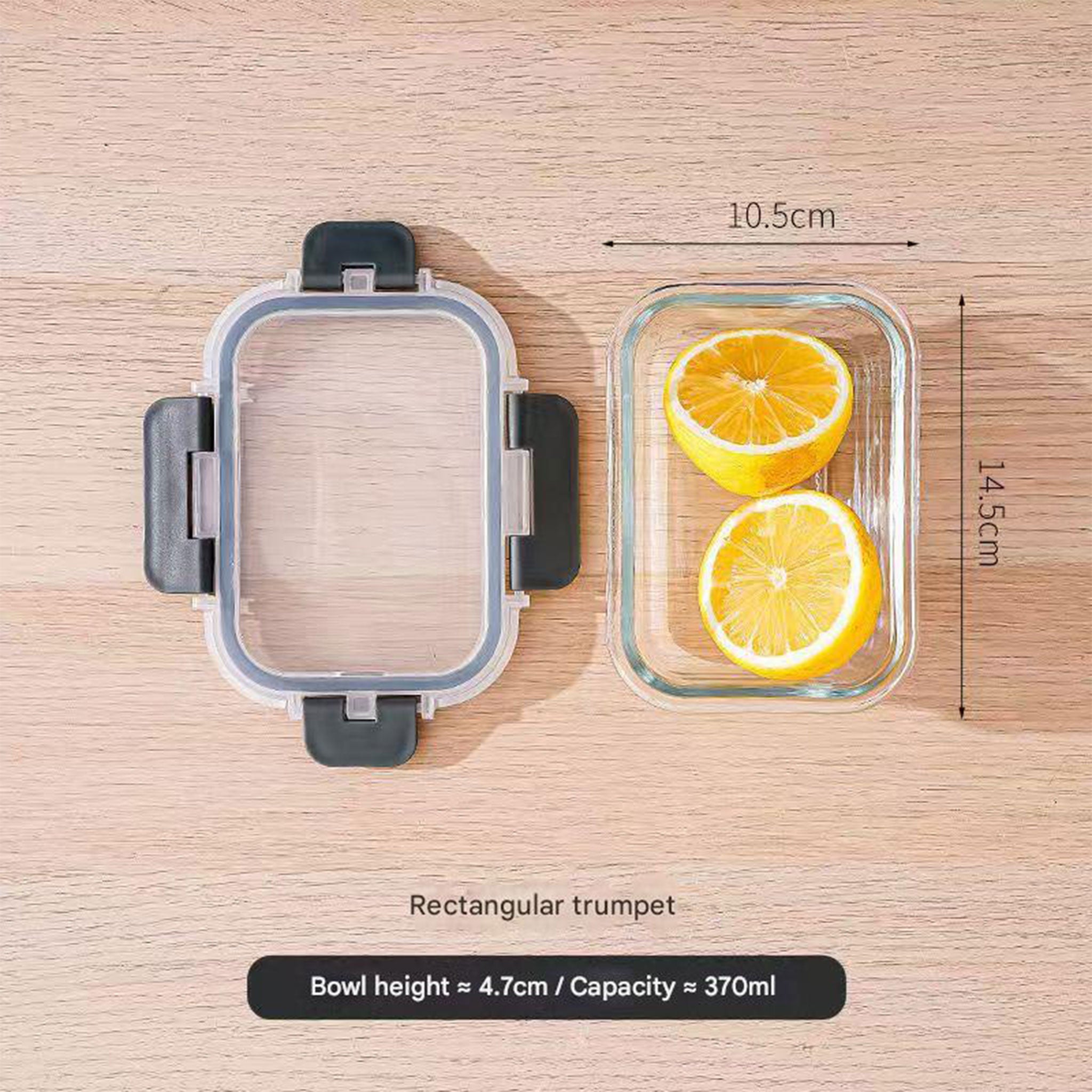 Heat-Resistant Borosilicate Glass Bowl with Lid