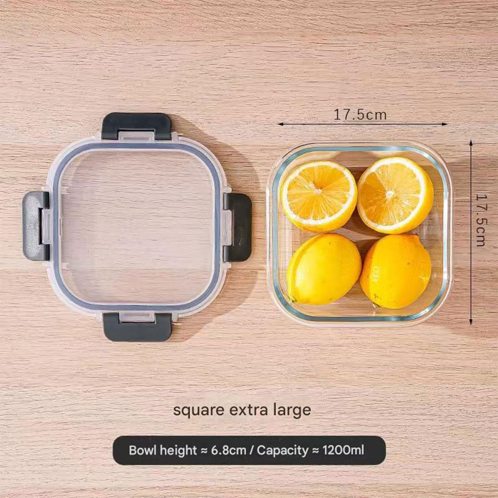 Heat-Resistant Borosilicate Glass Bowl with Lid