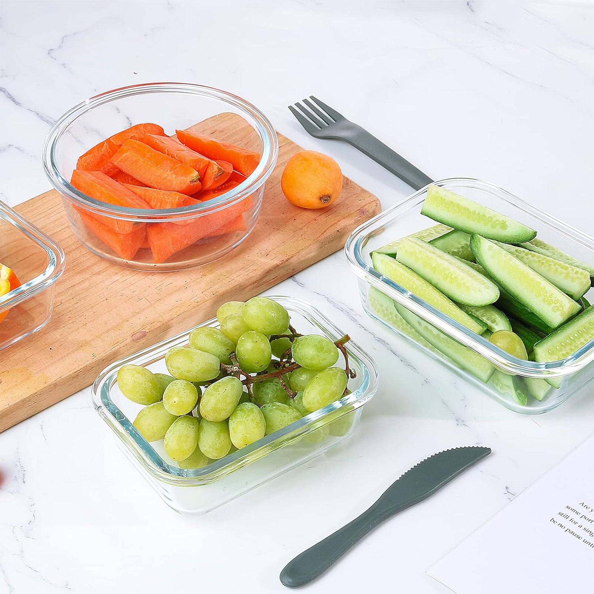 Heat-Resistant Borosilicate Glass Lunch Box