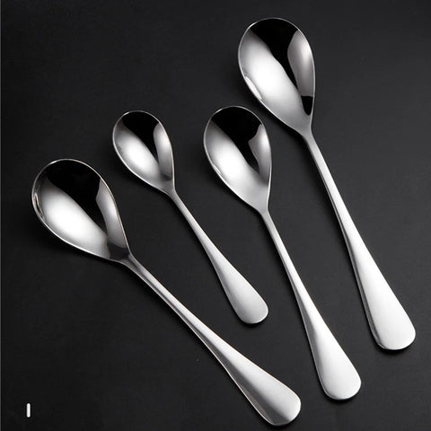 6 Pcs Kitchen Tableware Coffee Stirring Spoon Teaspoons Stainless Steel Mixing Scoop Long Handle Coffee Tea Drinking Tools