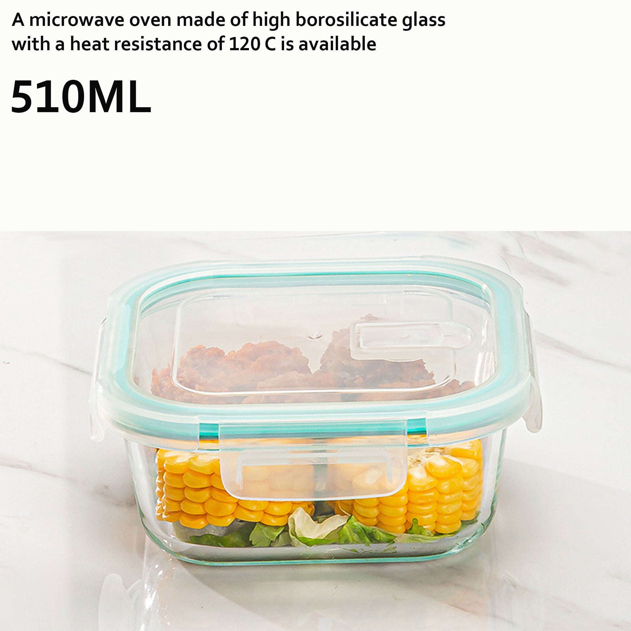 High Borosilicate Microwave Lunch Box with Divider