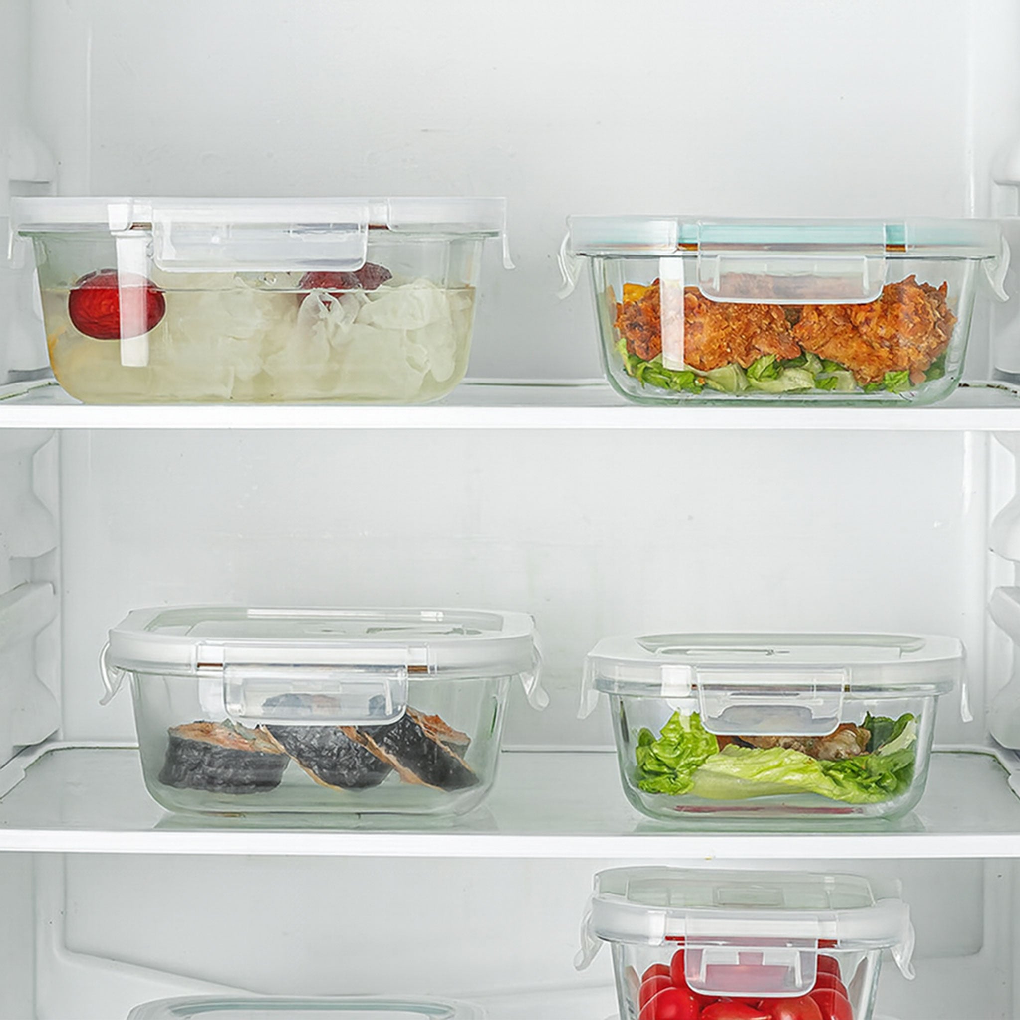 High Borosilicate Microwave Lunch Box with Divider