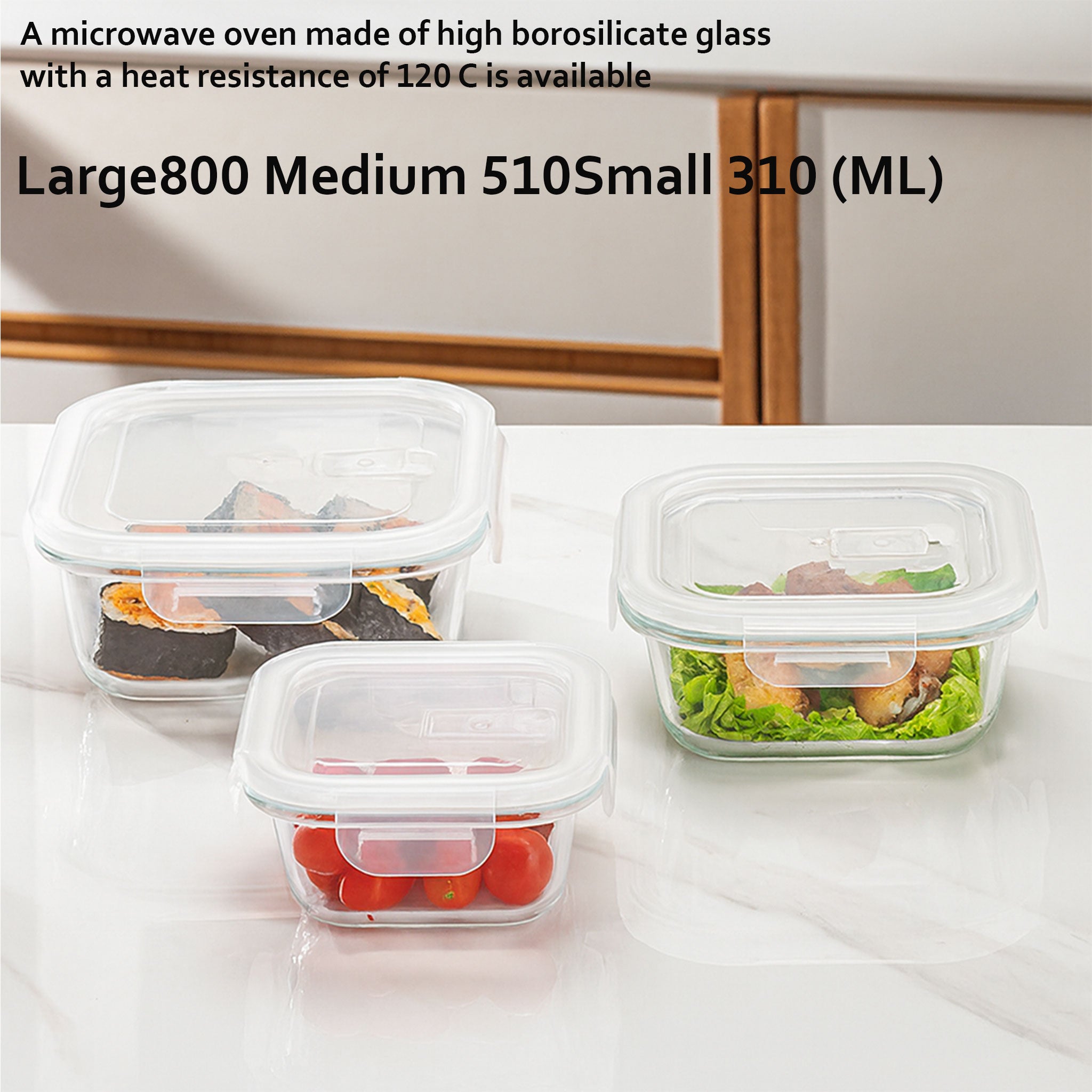 High Borosilicate Microwave Lunch Box with Divider