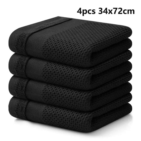 Homaxy 100% Cotton Dishcloth Waffle Weave Hand Towel Soft Absorbent Kitchen Dish Cleaning Cloth Quick Drying Kitchen Tools Rags