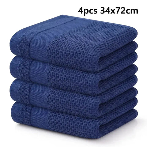 Homaxy 100% Cotton Dishcloth Waffle Weave Hand Towel Soft Absorbent Kitchen Dish Cleaning Cloth Quick Drying Kitchen Tools Rags