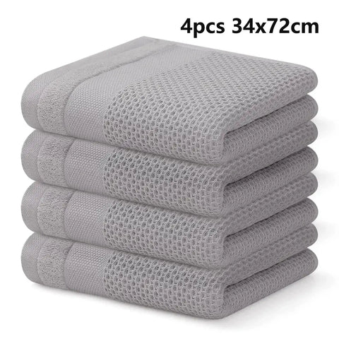 Homaxy 100% Cotton Dishcloth Waffle Weave Hand Towel Soft Absorbent Kitchen Dish Cleaning Cloth Quick Drying Kitchen Tools Rags