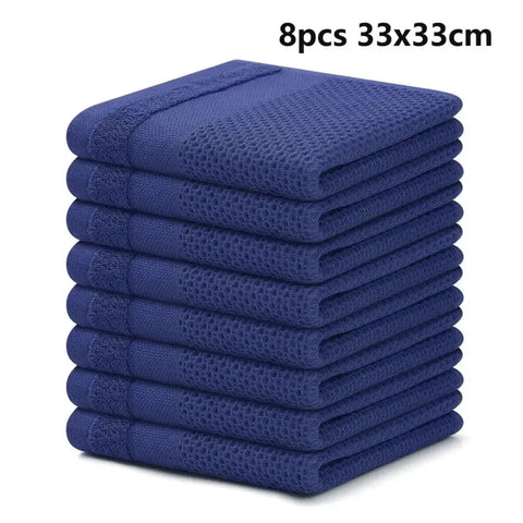 Homaxy 100% Cotton Dishcloth Waffle Weave Hand Towel Soft Absorbent Kitchen Dish Cleaning Cloth Quick Drying Kitchen Tools Rags