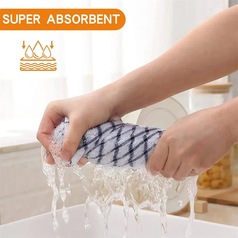 Homaxy 100% Cotton Kitchen Towel Soft Dishcloth Super Absorbent Kitchen Cloths Home Cleaning Scouring Towel Washing Dishes Cloth wiktra