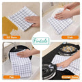 Homaxy 100% Cotton Kitchen Towel Soft Dishcloth Super Absorbent Kitchen Cloths Home Cleaning Scouring Towel Washing Dishes Cloth wiktra