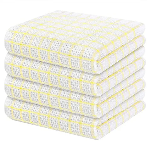 Homaxy 100% Cotton Kitchen Towel Soft Dishcloth Super Absorbent Kitchen Cloths Home Cleaning Scouring Towel Washing Dishes Cloth