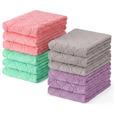 Homaxy Microfiber Towel Absorbent Kitchen Cloths Washable Kitchen Cleaning Cloths Soft Lint Free Dish Cloth Household Wash Towel