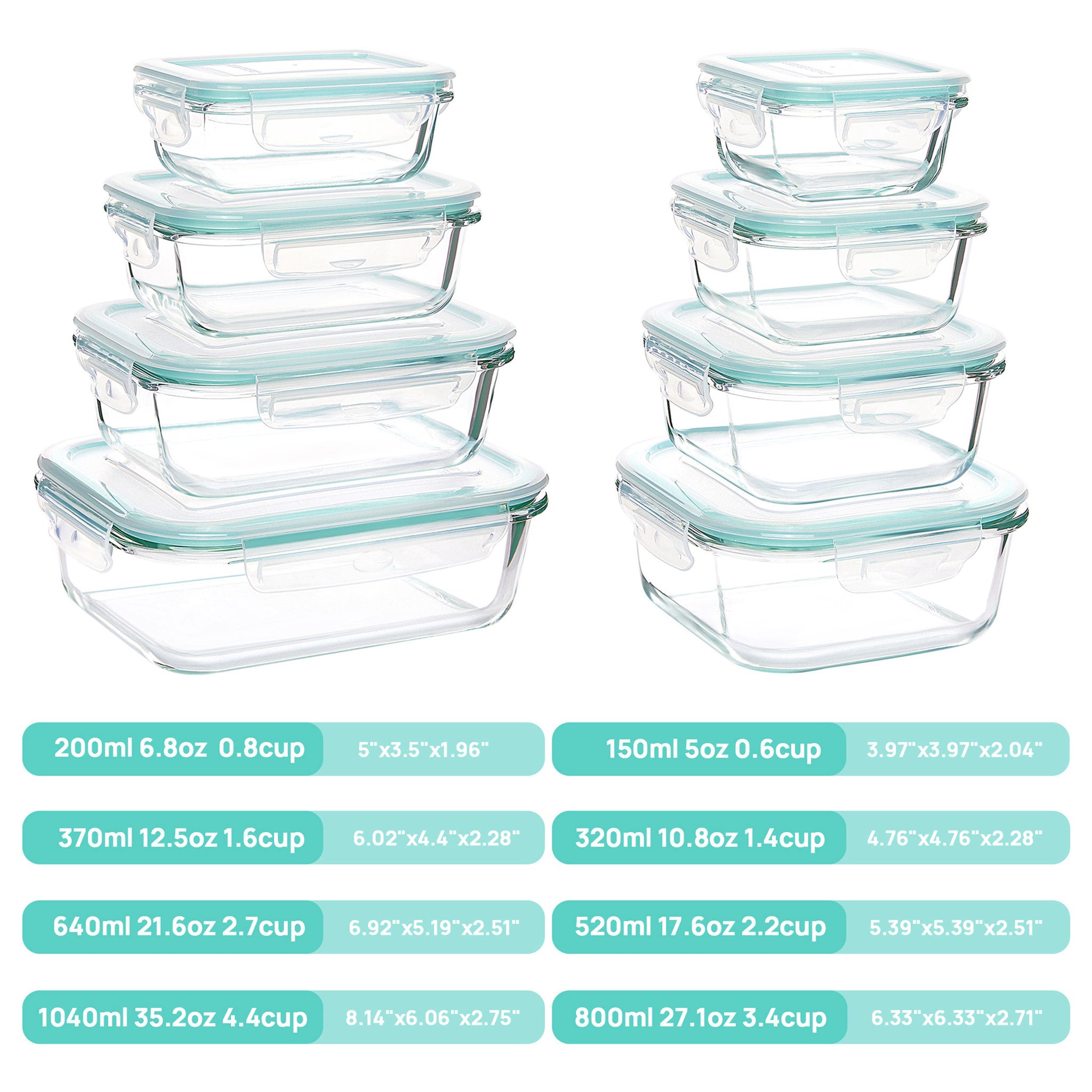 Honglaitai Microwave-Safe Glass Lunch Box
