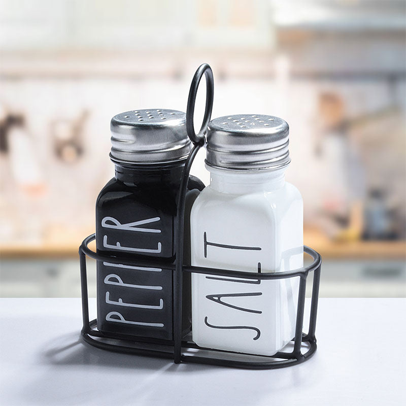 Household Black & White Spice Bottle