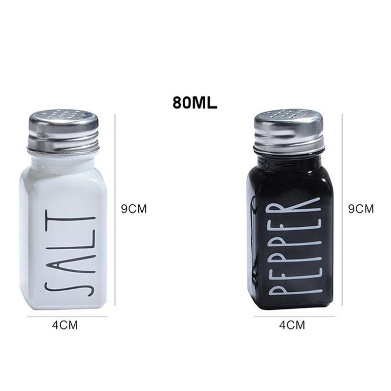 Household Black & White Spice Bottle