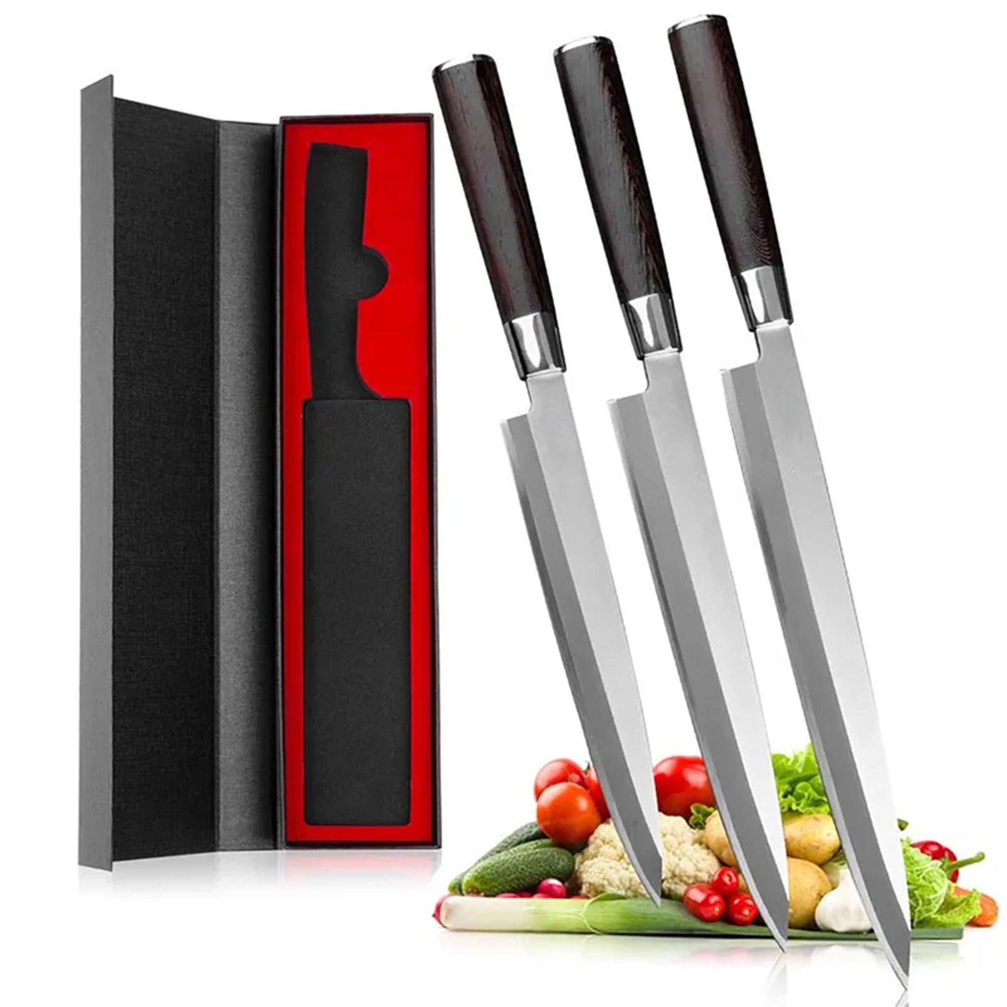 "Japanese Sashimi Sushi Knife with Box – High Carbon Steel"