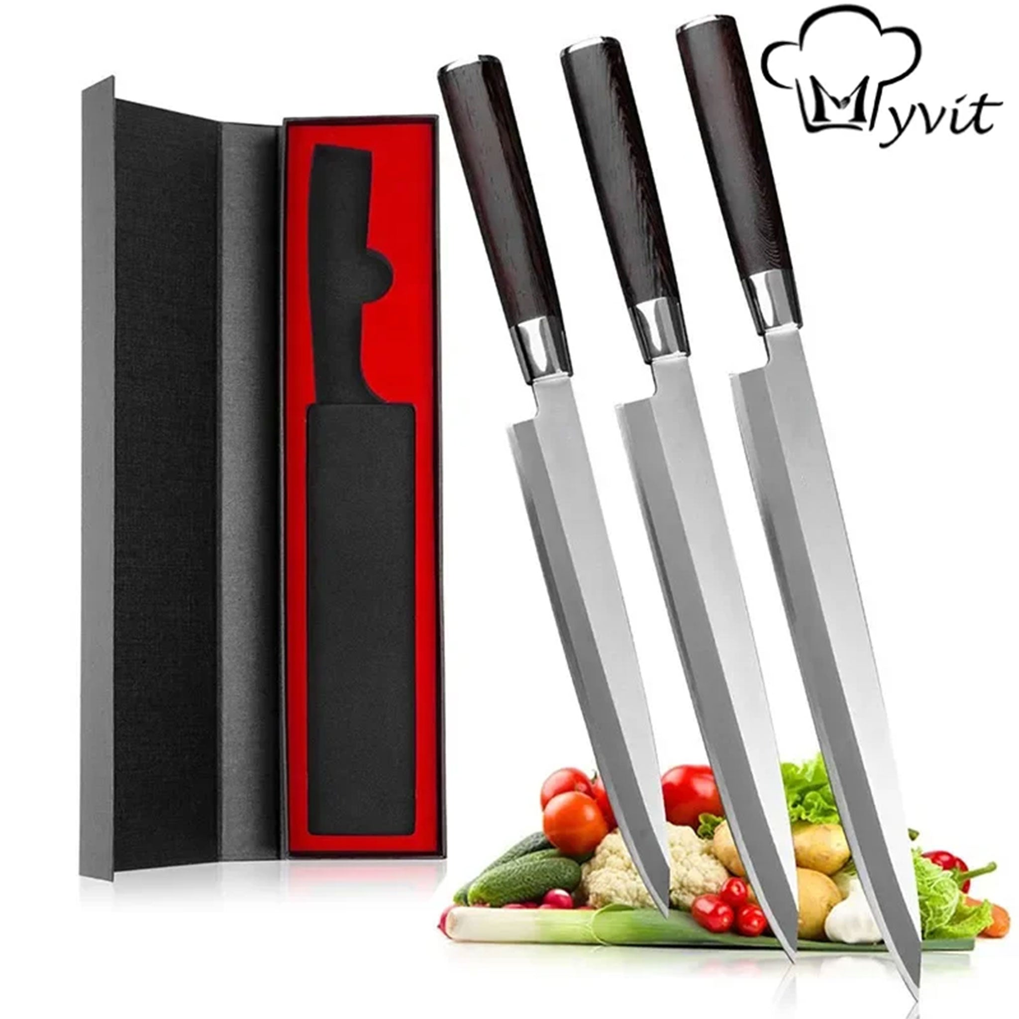 "Japanese Sashimi Sushi Knife with Box – High Carbon Steel"