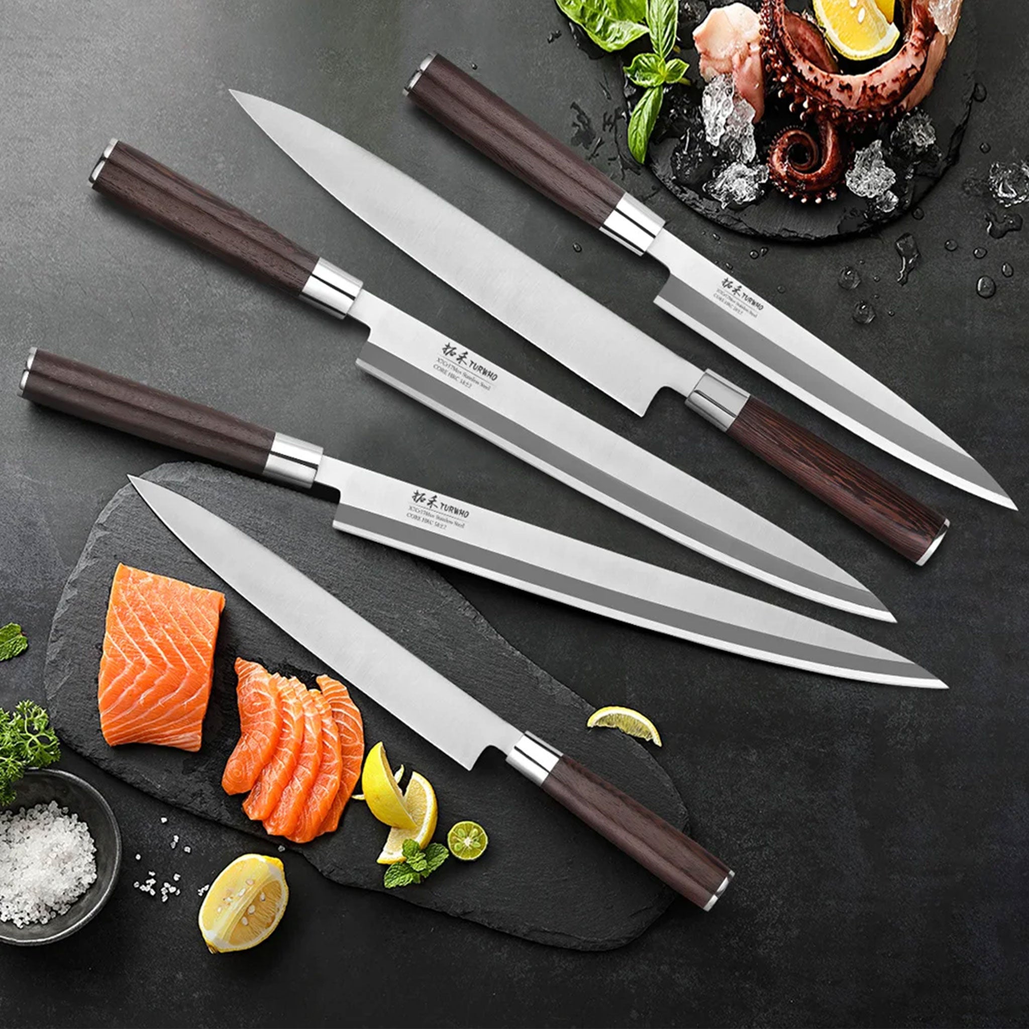 "Japanese Sashimi Sushi Knife with Box – High Carbon Steel"