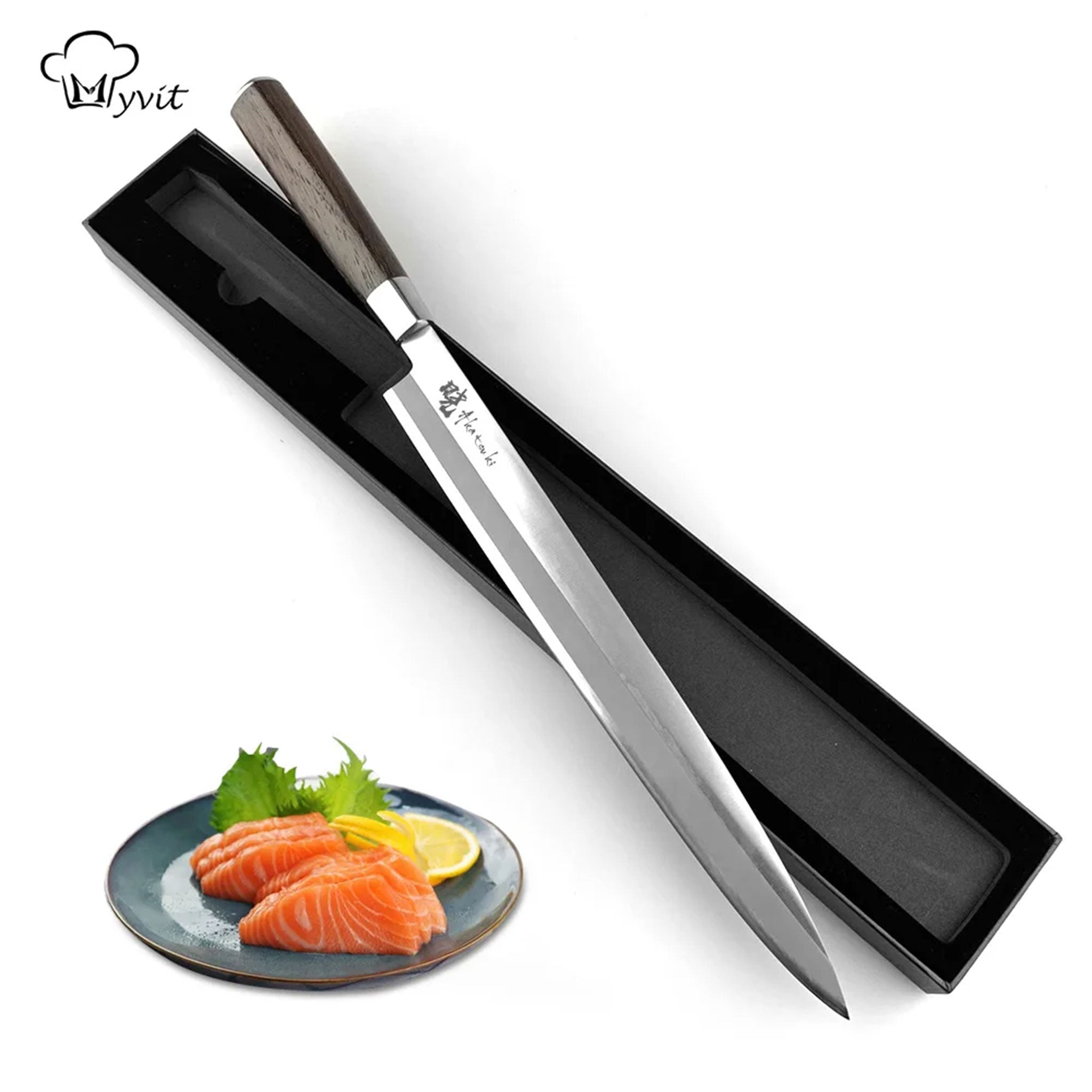 "Japanese Sashimi Sushi Knife with Box – High Carbon Steel"