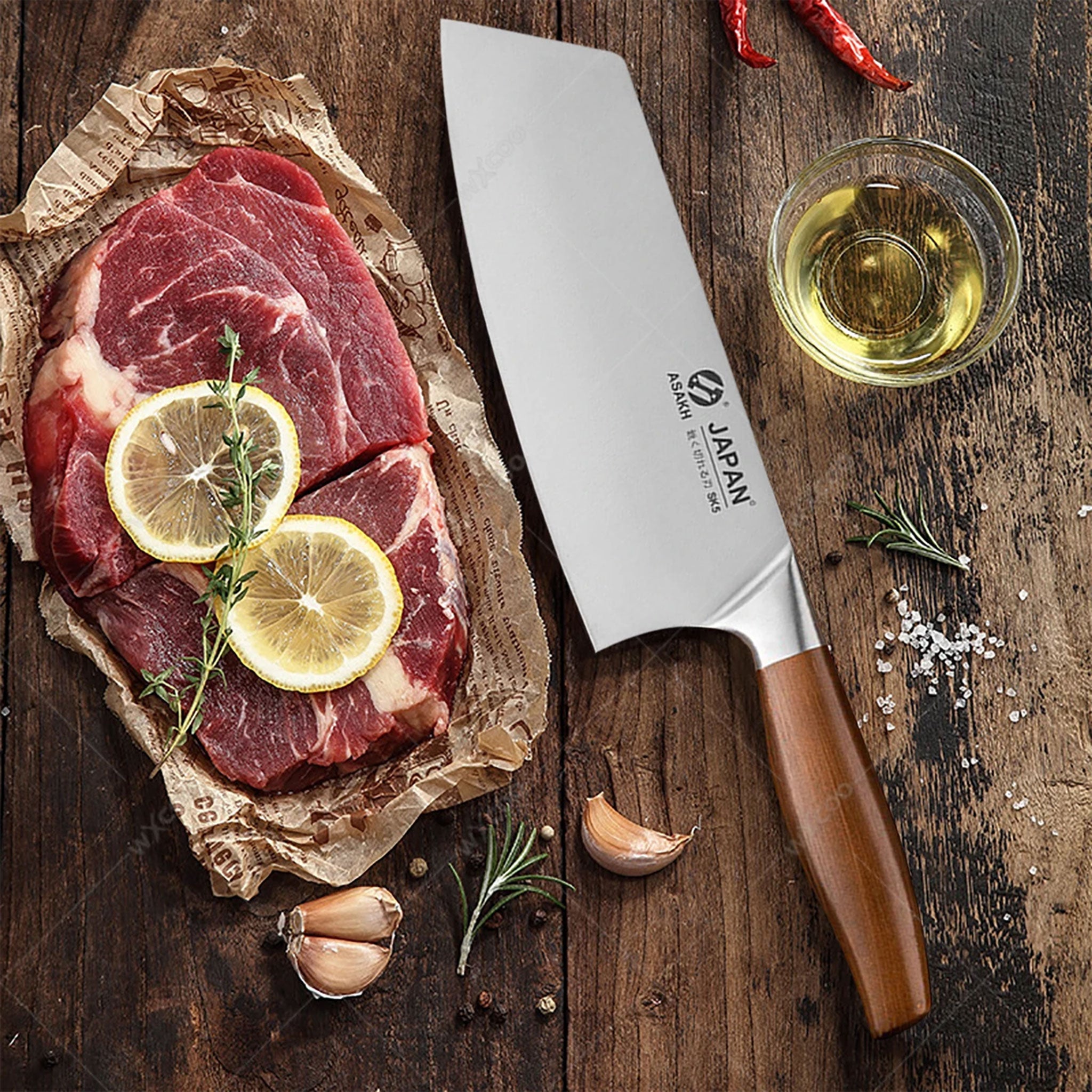 Japanese Stainless Steel Chef & Butcher Knife with Gift Box