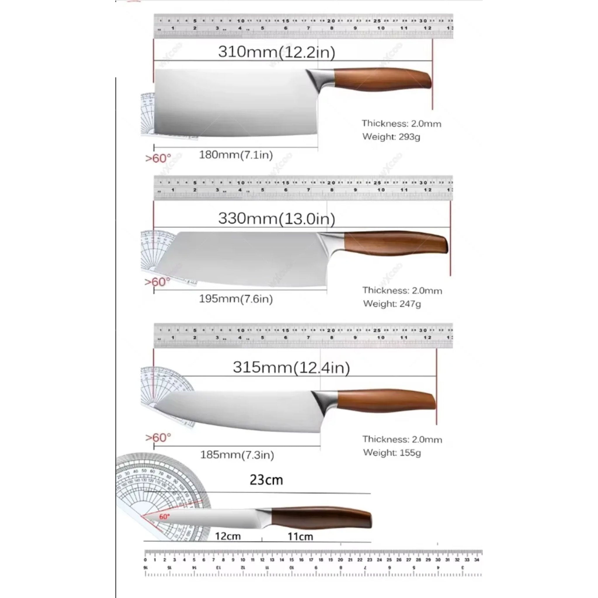 Japanese Stainless Steel Chef & Butcher Knife with Gift Box