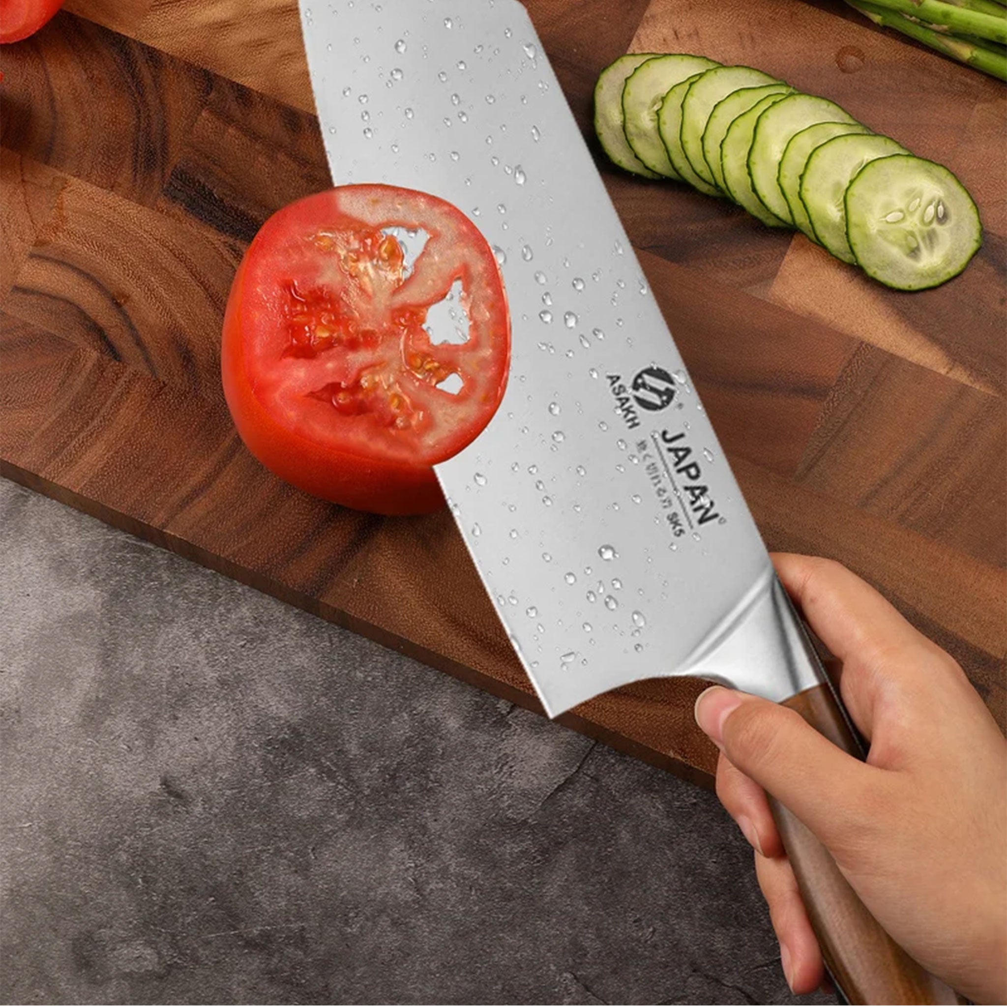 Japanese Stainless Steel Kitchen Knife Set with Gift Box