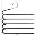 Jeans Hanger Pants Rack 5-tier Space-saving Closet Organizers for Wrinkle-free Storage of Pants Scarves Jeans for Home Dorm Room wiktra