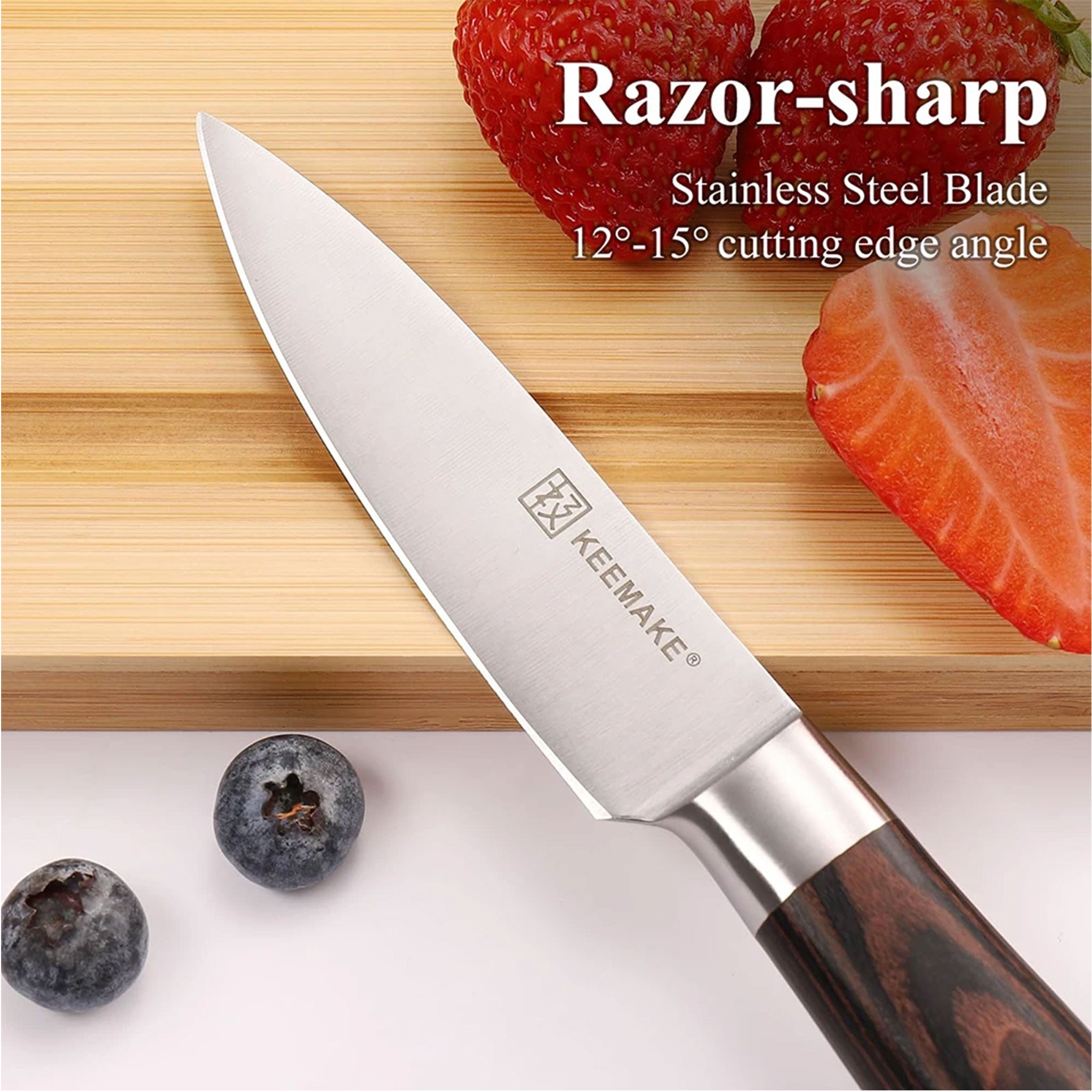 KEEMAKE 3.5" High Carbon Stainless Steel Paring Knife