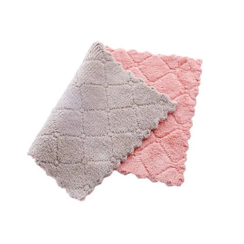 Kitchen Anti-grease Wiping Rags Efficient Super Absorbent Microfiber Cleaning Cloth Home Washing Dish Kitchen Cleaning Towel