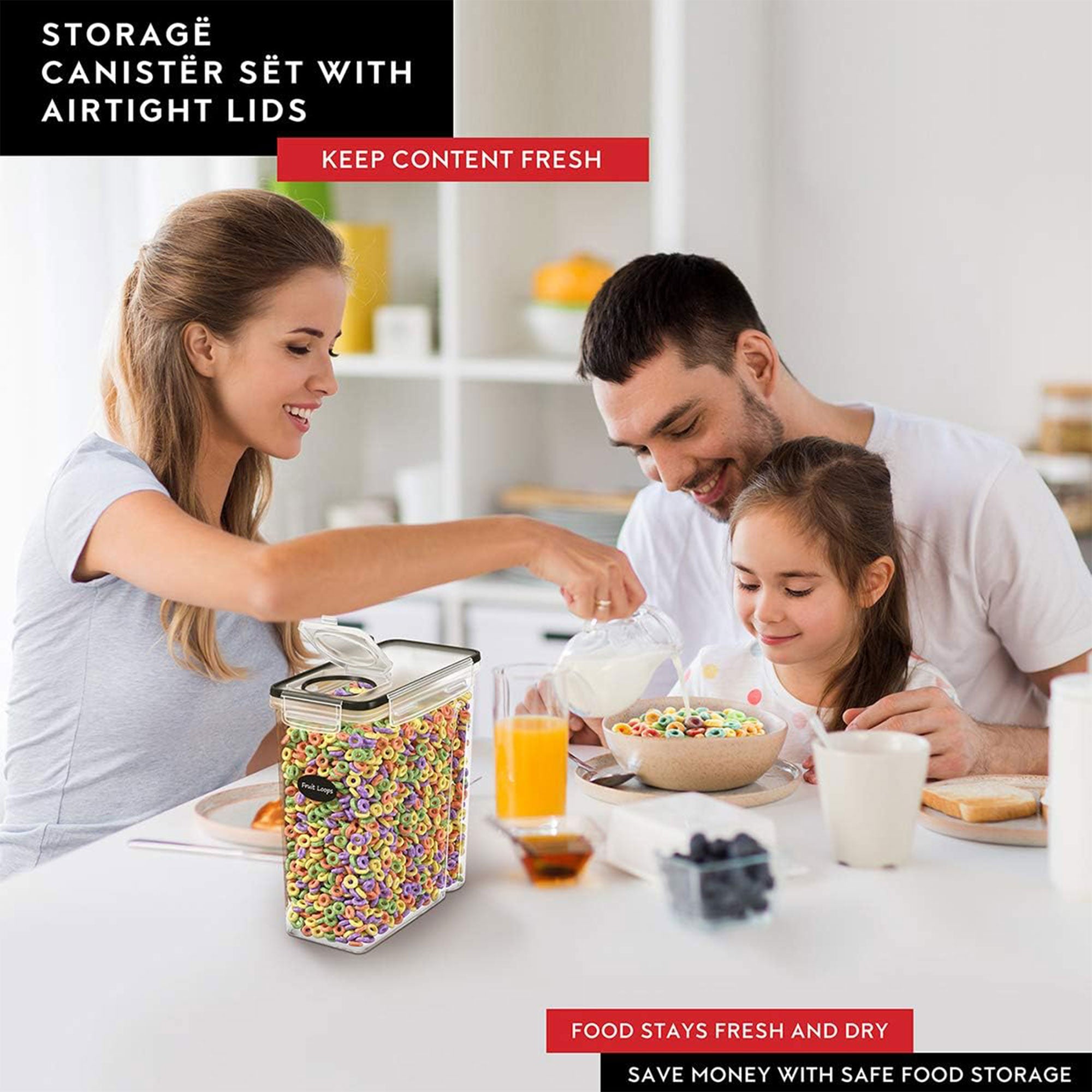 Kitchen Buckle-Sealed Grain Storage Jar