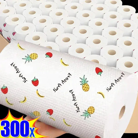 Kitchen Disposable Rags Non-Woven Cleaning Cloths Wipes Household Washing Dishcloths Towels Non-stick Oil Cleaning Rag Paper wiktra