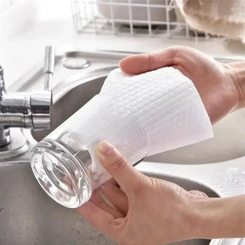 Kitchen Disposable Rags Non-Woven Cleaning Cloths Wipes Household Washing Dishcloths Towels Non-stick Oil Cleaning Rag Paper wiktra