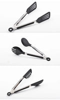 Kitchen Food Tongs Barbecue Salad Grill Serving Tongs No-stick Food Clip Silicone BBQ Tongs Bread Clamp Cake Clip 10-Inch wiktra