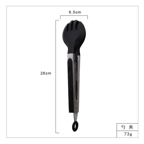 Kitchen Food Tongs Barbecue Salad Grill Serving Tongs No-stick Food Clip Silicone BBQ Tongs Bread Clamp Cake Clip 10-Inch