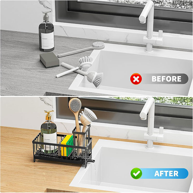 Kitchen Sink Storage Rack with Drain Tray