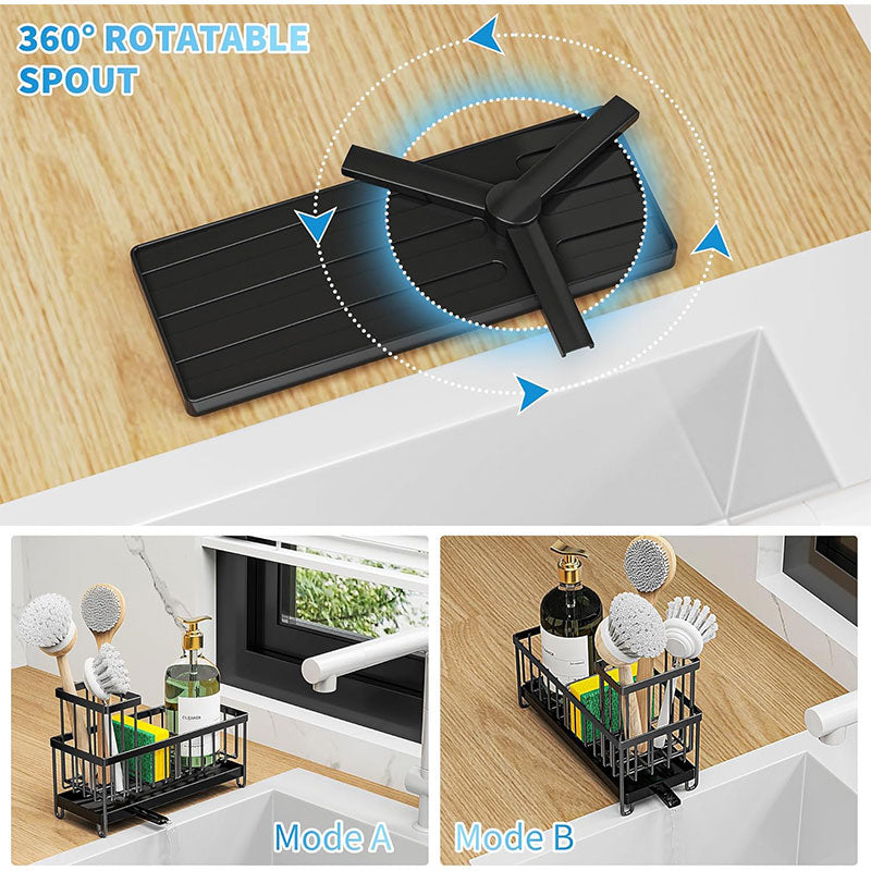 Kitchen Sink Storage Rack with Drain Tray