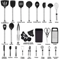 Kitchen Utensil Set-Silicone Cooking Utensils-33 Kitchen Gadgets & Spoons for Nonstick Cookware-Silicone wiktra