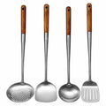 Kitchen Utensils Wok Spatula Iron and Ladle Tool Set Spatula for Stainless Steel Cooking Equpment Kitchen Accessories Essentials wiktra